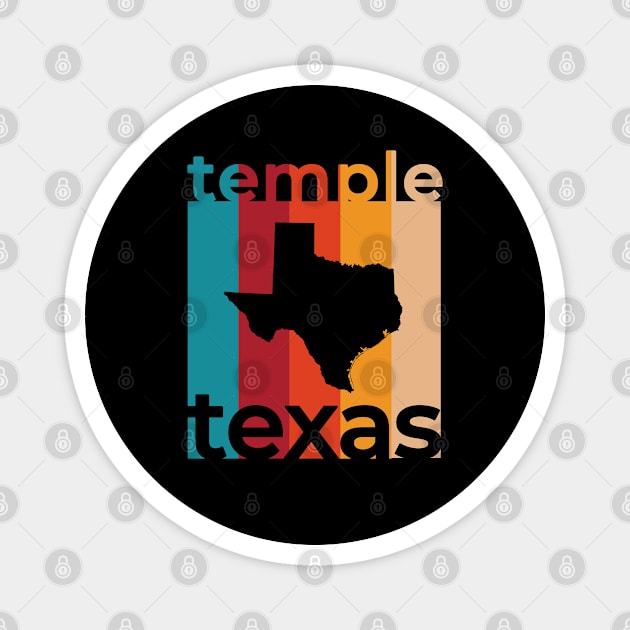 Temple Texas Retro Magnet by easytees